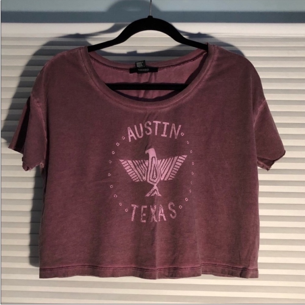 FOREVER 21 Austin, Texas Cropped Tee